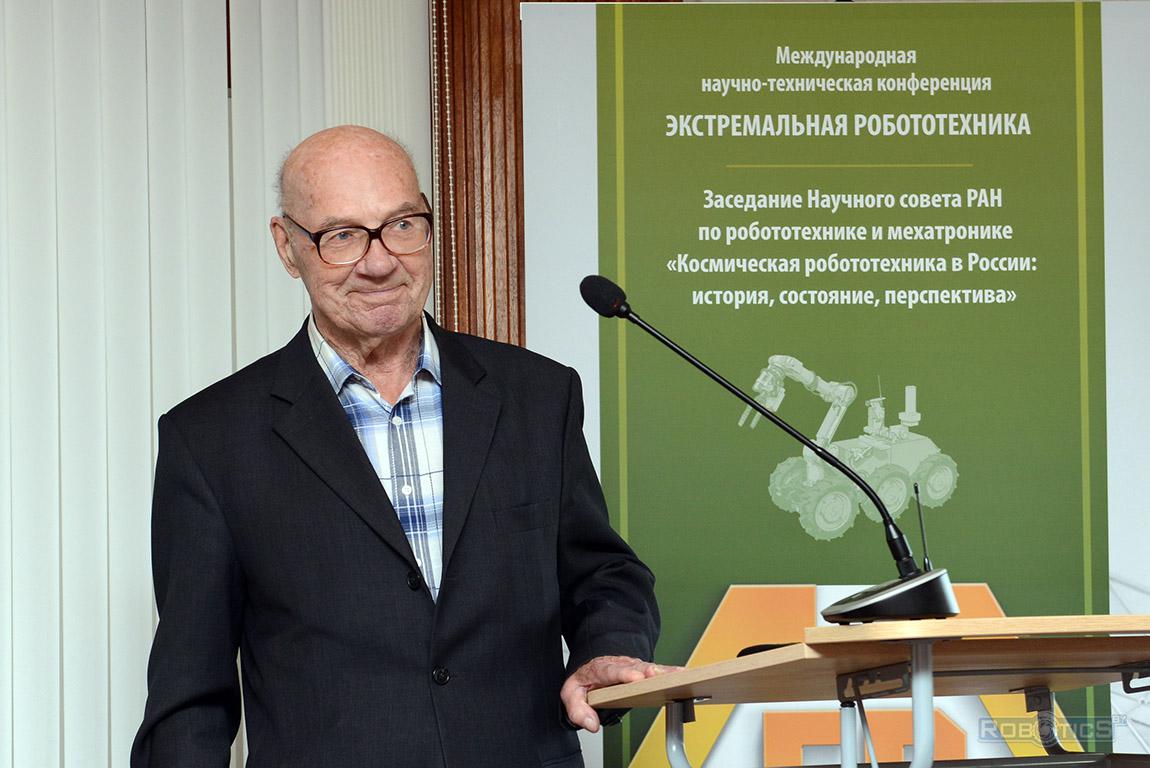 Evgeniy Ivanovich Yurevich - honorary chief designer CRDI RTC, professor of «Mechatronics and Robotics» SPbSPU.