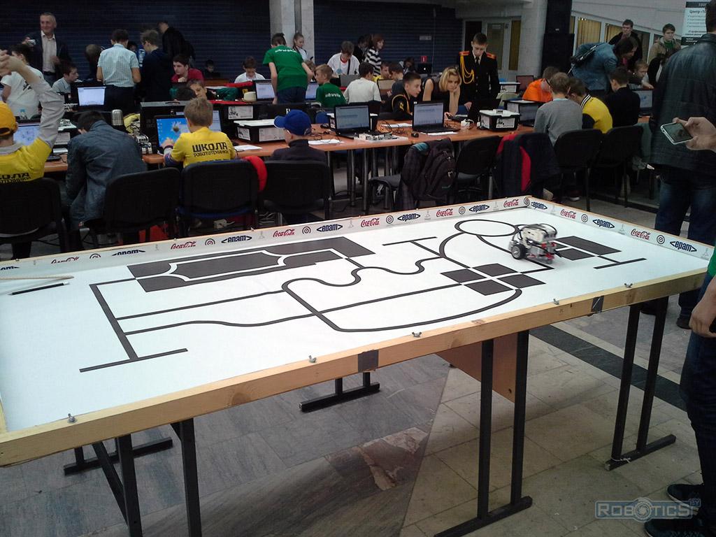IV Minsk open Robo Tournament - table on competition 'Trajectory'.